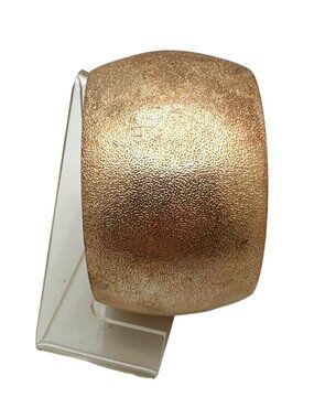 Vintage Statement Wide Bangle Bracelet Gold Metallic Textured Shimmer Retro